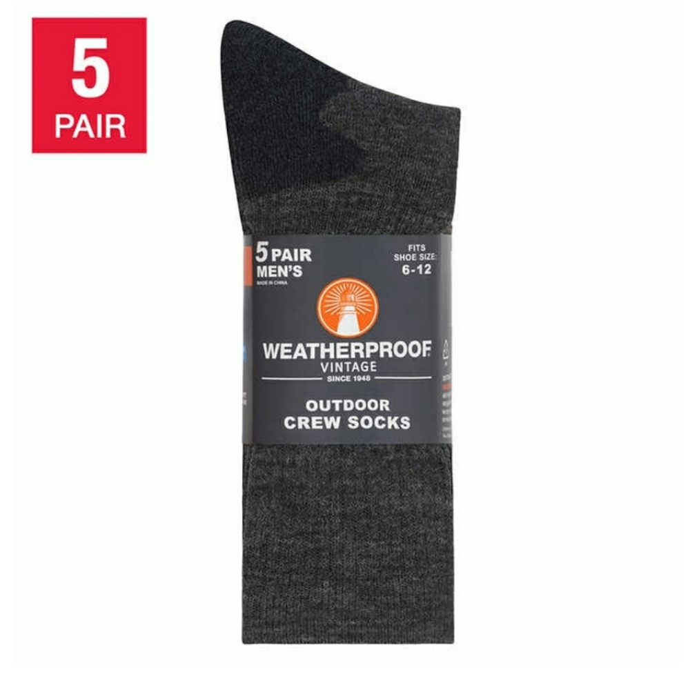 Weatherproof vintage men's outdoor crew socks